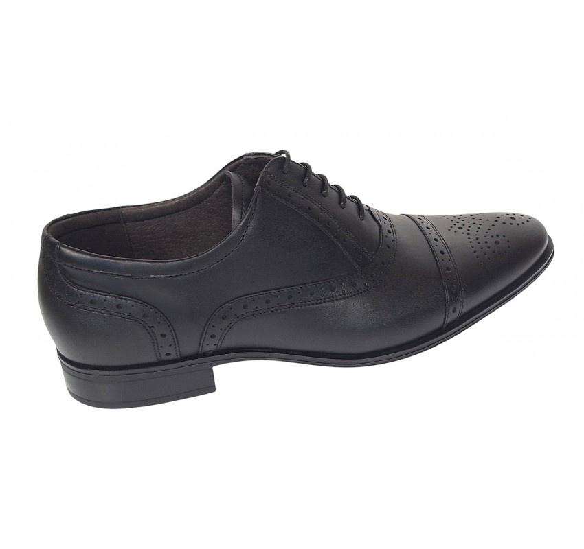 Pantofi barbati eleganti din piele naturala - Model Negru 359N