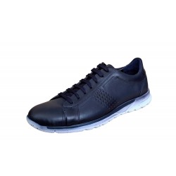 Pantofi casual barbati din piele naturala bleumarin 397BL