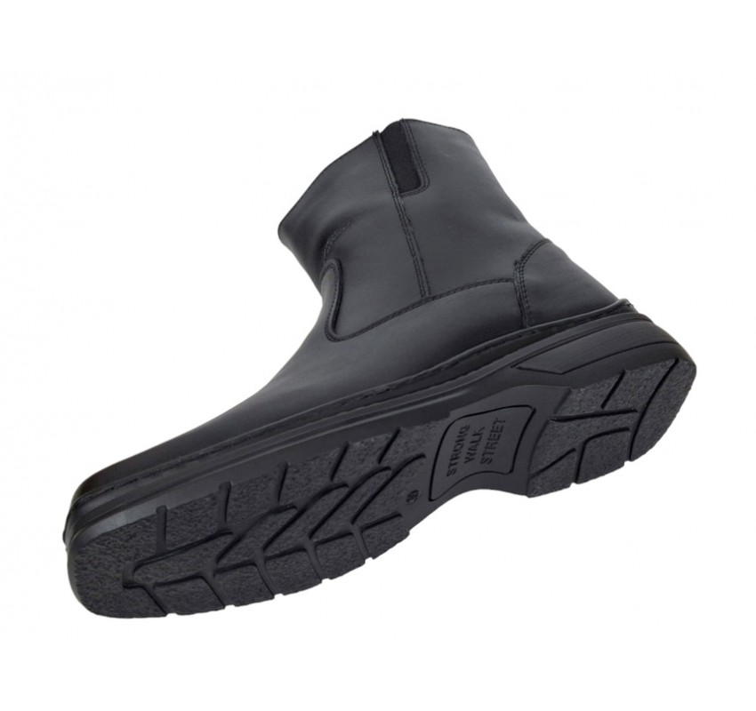 Ghete barbati, din piele naturala, model casual, inchidere cu fermoar, imblanite, calapod lat - 4013N