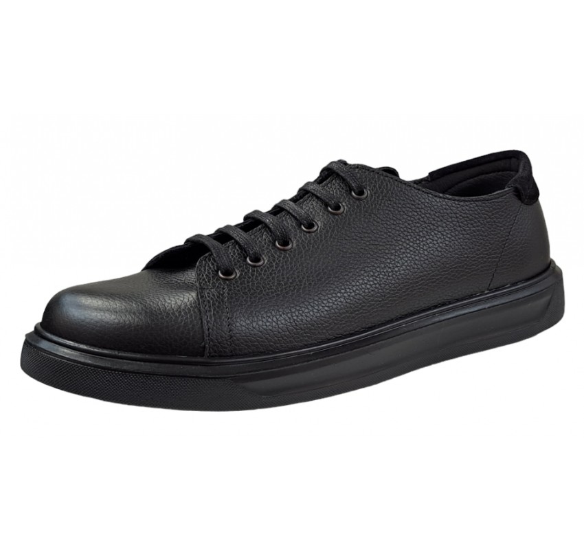 Pantofi barbati casual din piele naturala, negru, maro - 408SN