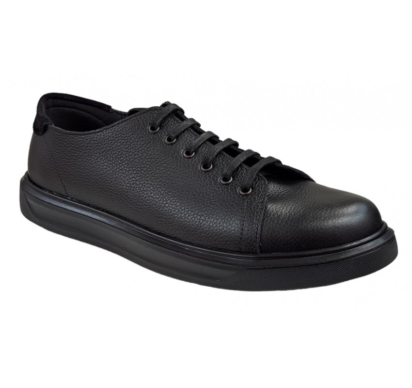 Pantofi barbati casual din piele naturala, negru, maro - 408SN