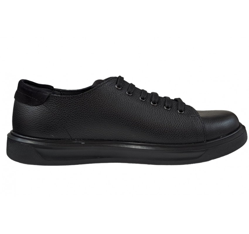 Pantofi barbati casual din piele naturala, negru, maro - 408SN