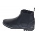 Ghete barbati din piele naturala imblanite cu fermoar Negru GB4101N