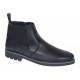 Ghete barbati din piele naturala imblanite cu fermoar Negru GB4101N