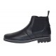 Ghete barbati din piele naturala imblanite cu fermoar Negru GB4101N