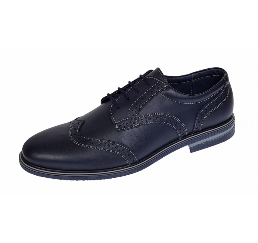 Marimea 41 Pantofi barbati casual din piele naturala bleumarin 411BLMBOX Marimea 41 Pantofi barbati casual din piele naturala bleumarin 411BLMBOX
