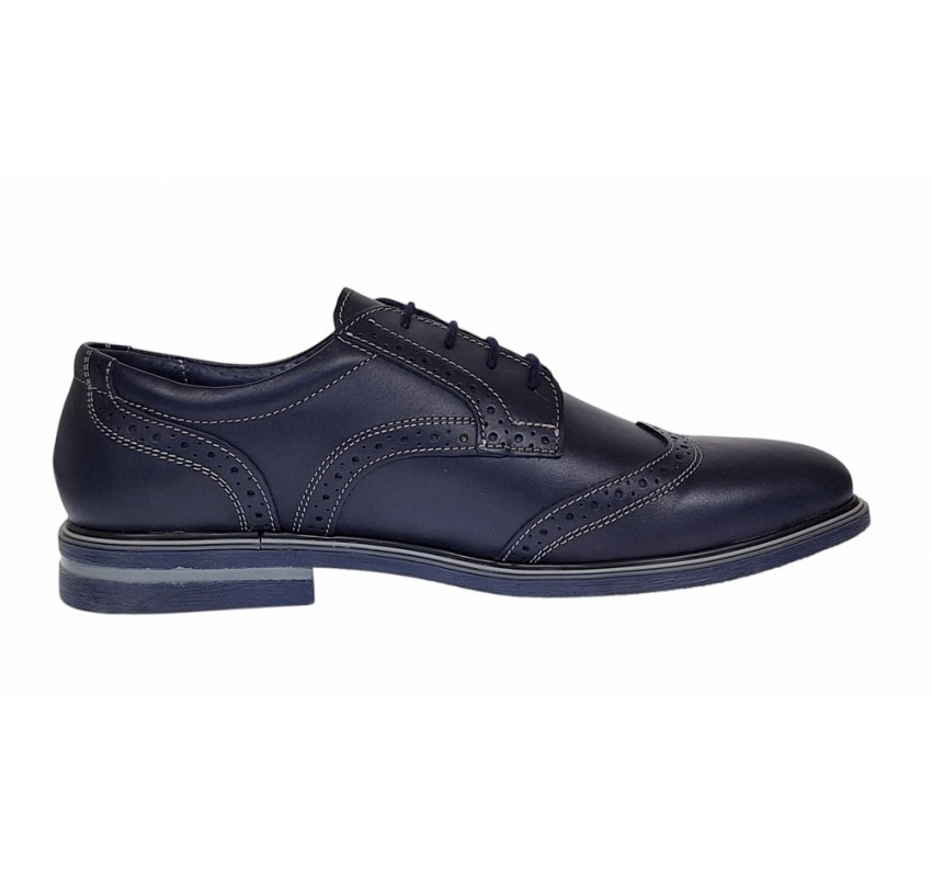 Marimea 41 Pantofi barbati casual din piele naturala bleumarin 411BLMBOX Marimea 41 Pantofi barbati casual din piele naturala bleumarin 411BLMBOX