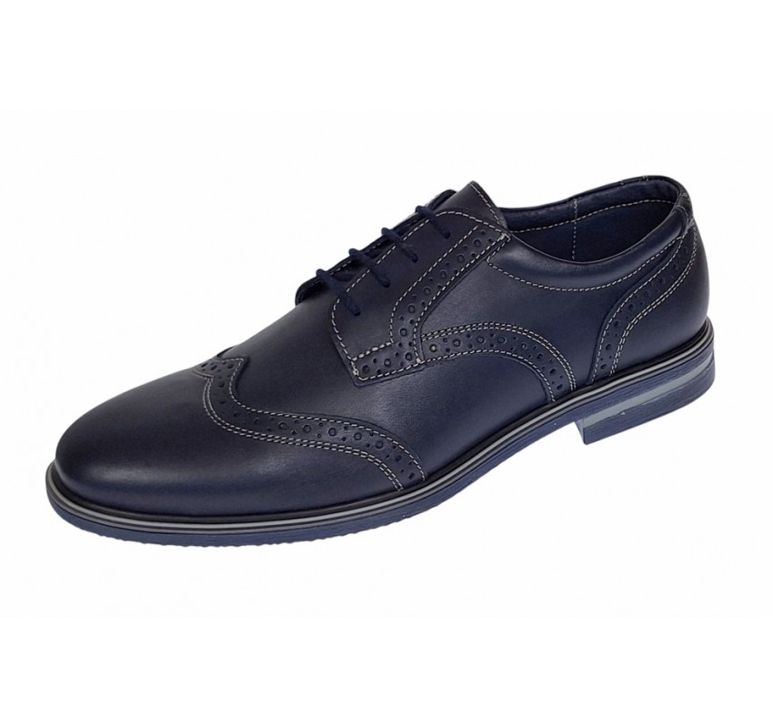 Marimea 41 Pantofi barbati casual din piele naturala bleumarin 411BLMBOX Marimea 41 Pantofi barbati casual din piele naturala bleumarin 411BLMBOX