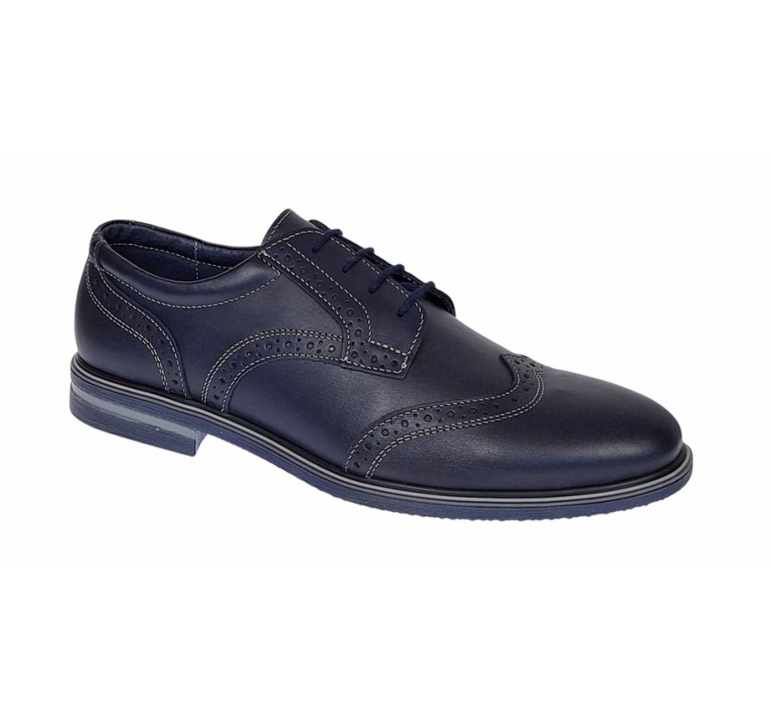 Marimea 41 Pantofi barbati casual din piele naturala bleumarin 411BLMBOX Marimea 41 Pantofi barbati casual din piele naturala bleumarin 411BLMBOX