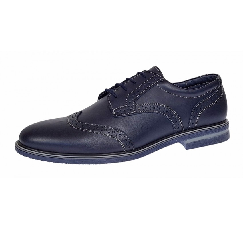 Marimea 41 Pantofi barbati casual din piele naturala bleumarin 411BLMBOX Marimea 41 Pantofi barbati casual din piele naturala bleumarin 411BLMBOX