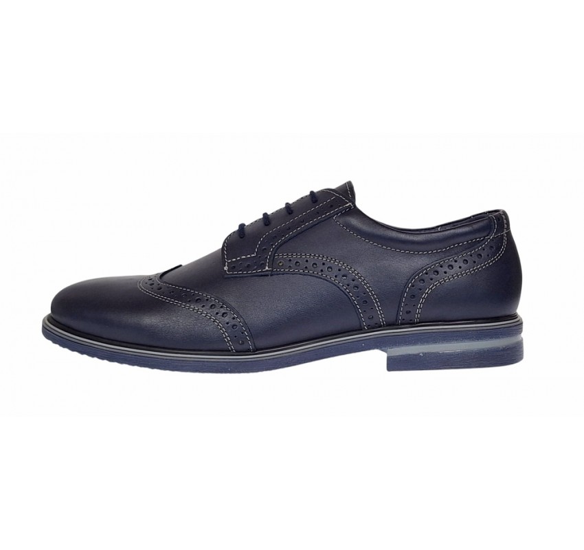 Marimea 41 Pantofi barbati casual din piele naturala bleumarin 411BLMBOX Marimea 41 Pantofi barbati casual din piele naturala bleumarin 411BLMBOX