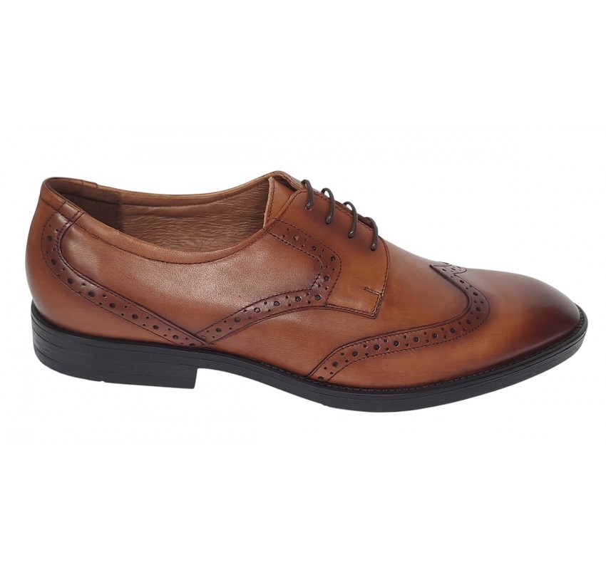 Pantofi barbati eleganti din piele naturala maro Lucas Shoes - 500CON