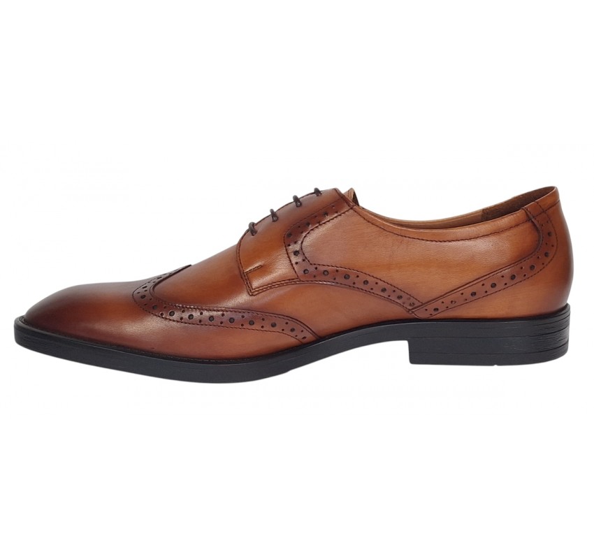 Pantofi barbati eleganti din piele naturala maro Lucas Shoes - 500CON