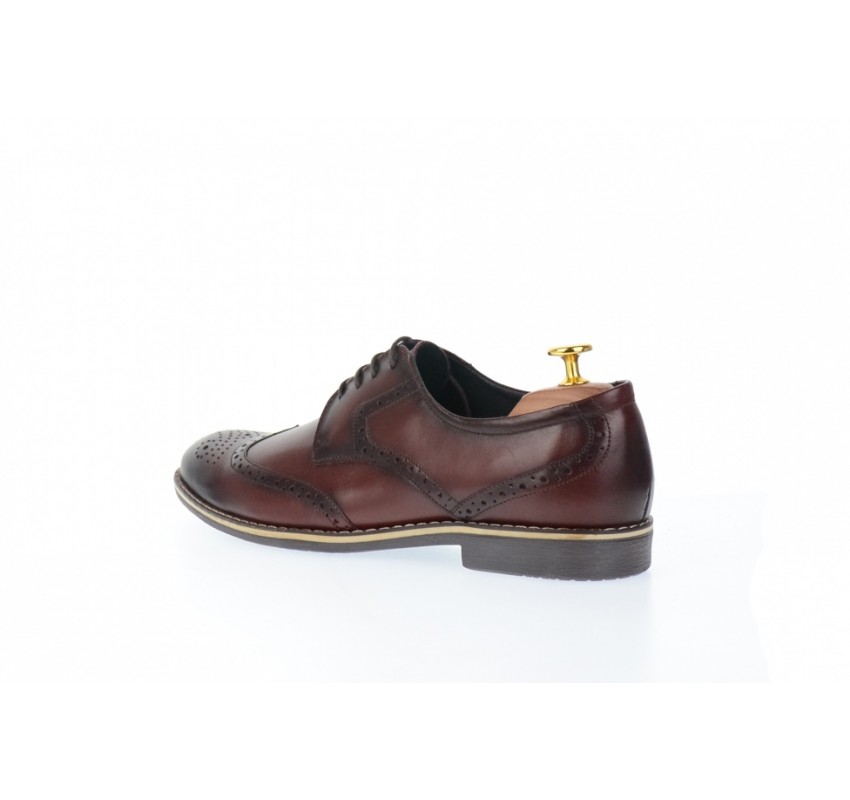 Pantofi barbati casual, visinii din piele naturala  - 500VIS