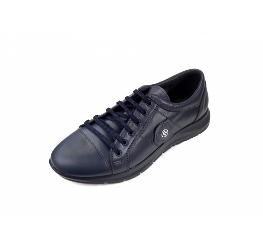 Pantofi barbati sport din piele naturala, Bleumarin - CIUCALETI SHOES - 501ABS