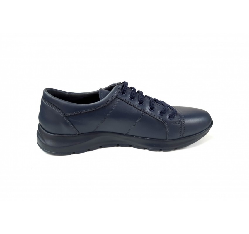 Pantofi barbati sport din piele naturala, Bleumarin - CIUCALETI SHOES - 501ABS