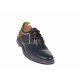 Pantofi barbati casual din piele naturala bleumarin si maro - 501MBLM