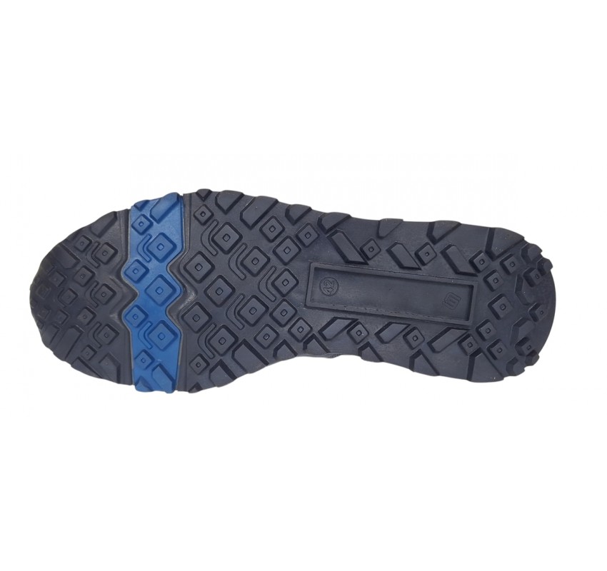 Pantofi barbati din piele naturala - Model Casual - Sport Negru Bleumarin 505ESC