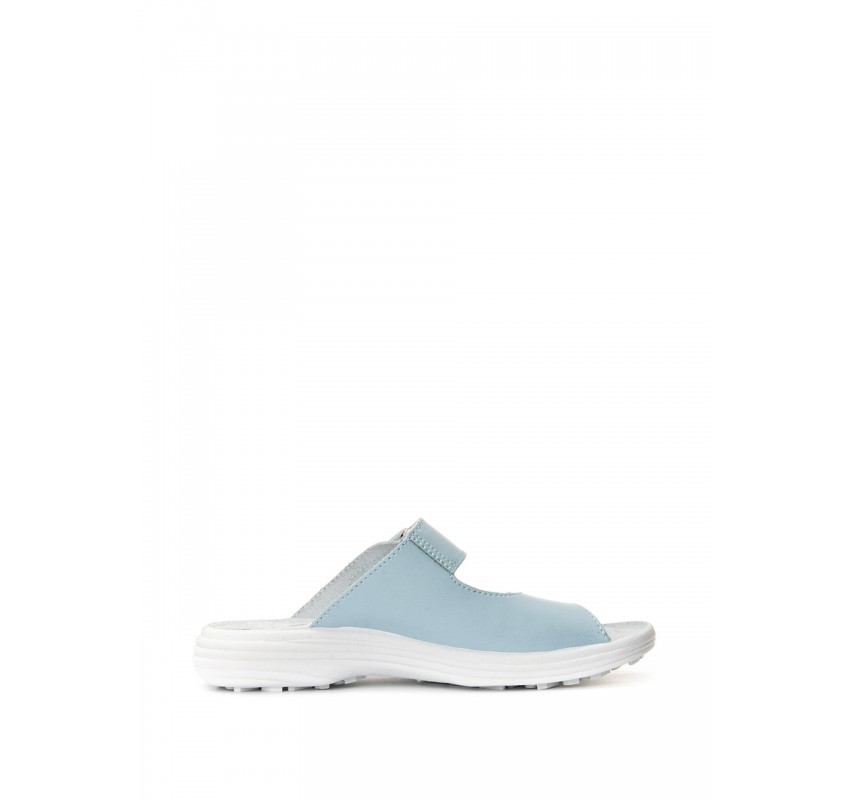 Papuci deschiși din piele “Tellus” 54-09 Albastru deschis - 41