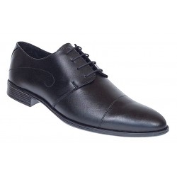Pantofi barbati eleganti din piele naturala Negru 588N