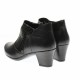 Botine dama din piele naturala, cu fermoar, negre - 5BT