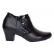 Botine dama din piele naturala cu fermoar - Model Lisa Negru 5BT
