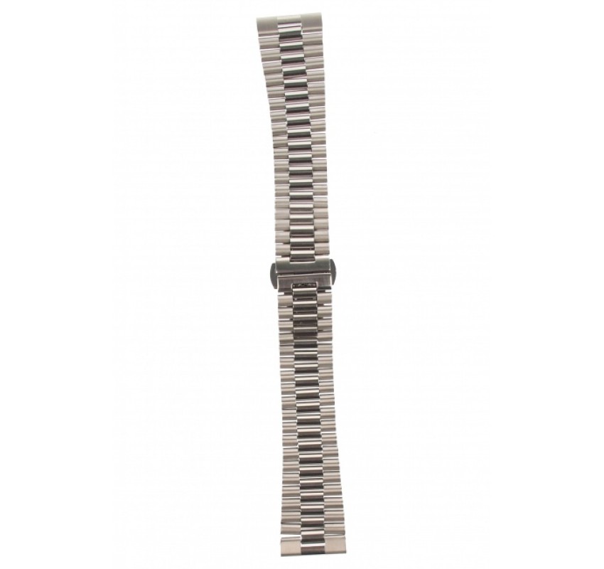 Curea de ceas din metal, 20 mm x 18 cm, argintiu