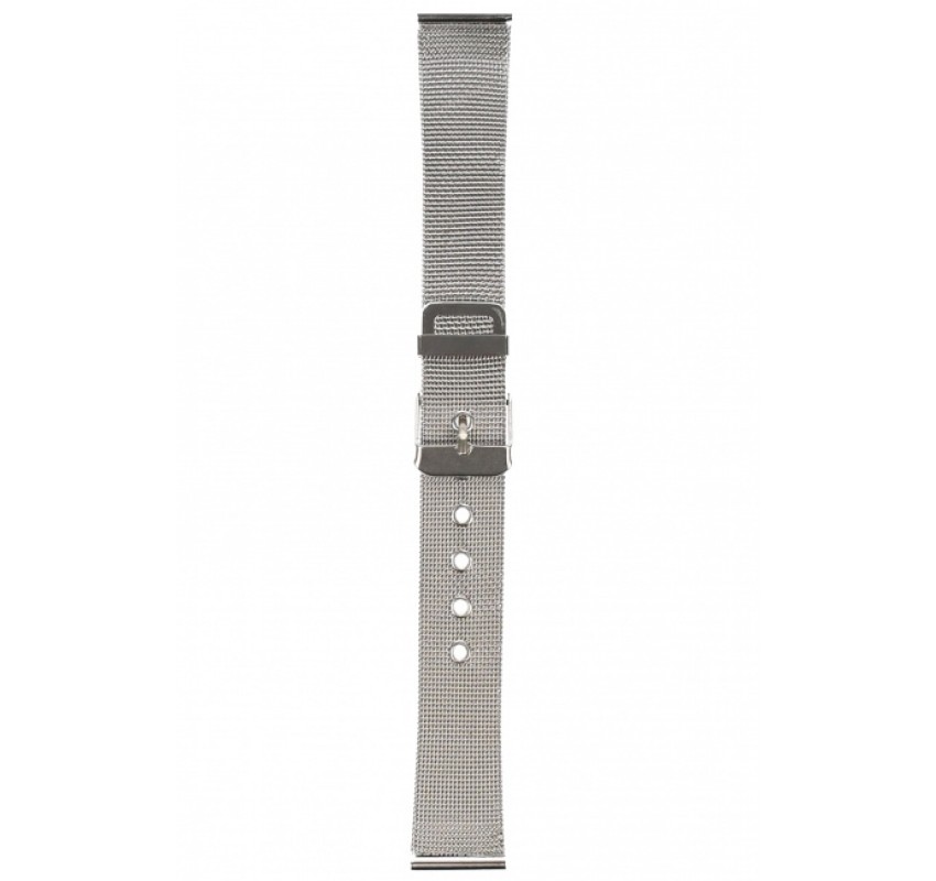 Curea de ceas din metal, 16 mm x 18 cm, argintiu