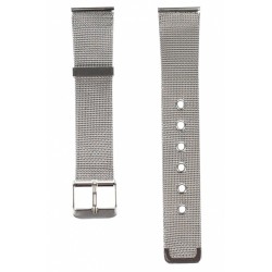 Curea de ceas din metal, 16 mm x 18 cm, argintiu