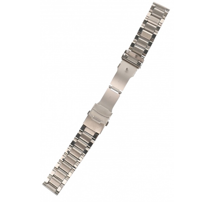 Curea de ceas din metal, 22 mm x 18 cm, argintiu