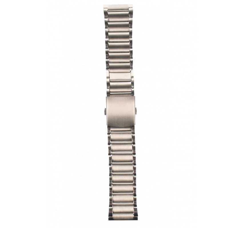 Curea de ceas din metal, 24 mm x 18 cm, argintiu