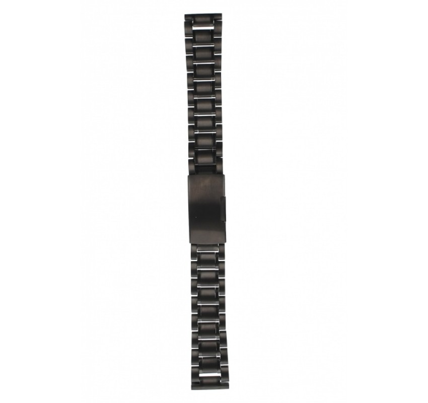Curea de ceas din metal, 18 mm x 17 cm, negru