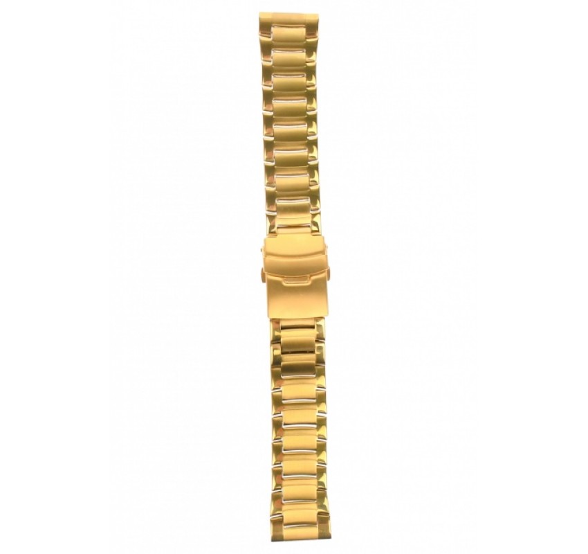 Curea de ceas din metal, 20 mm x 19 cm, auriu