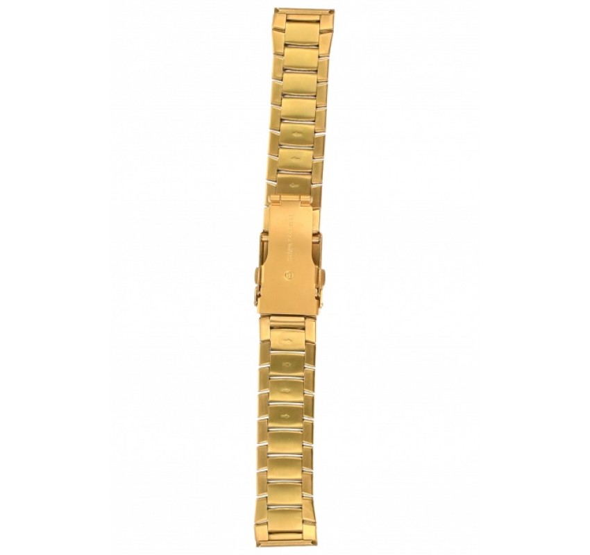 Curea de ceas din metal, 20 mm x 19 cm, auriu