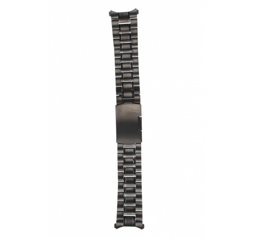 Curea de ceas din metal, 20 mm x 17 cm, negru