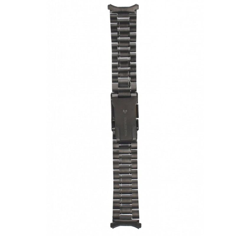 Curea de ceas din metal, 20 mm x 17 cm, negru