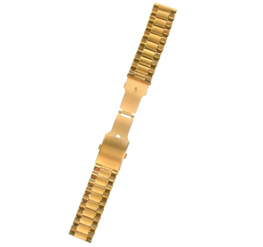 Curea de ceas din metal, 22 mm x 18 cm, auriu