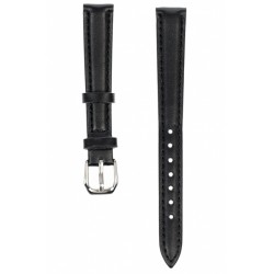 Curea de ceas din piele mata, 10 mm x 16 cm, negru