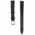 Curea de ceas din piele mata, 10 mm x 16 cm, negru