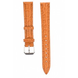 Curea de ceas din piele, 14 mm x 19 cm, crocodil, maro