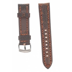 Curea de ceas din piele, 22 mm x 20 cm, maro