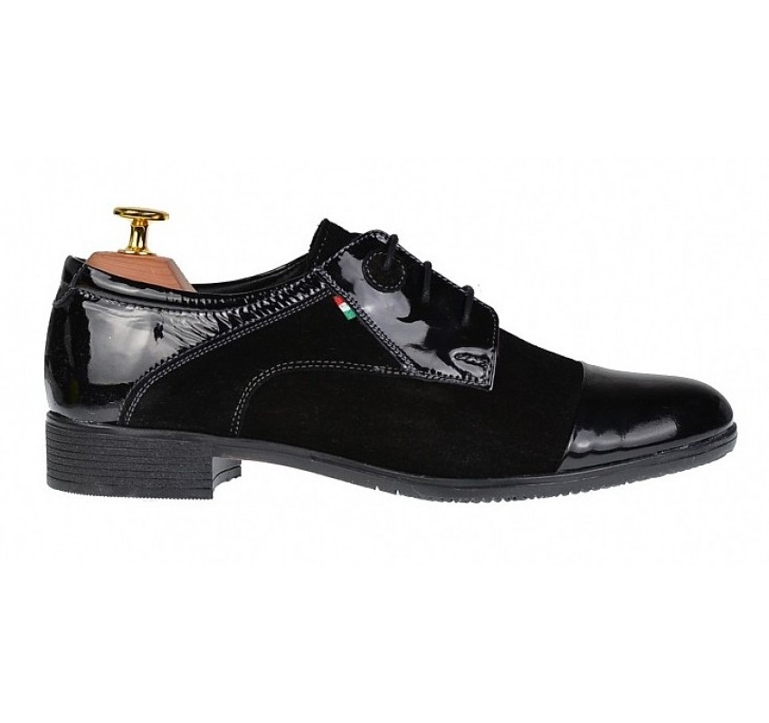 Marimea 40 Pantofi dama negri casual din piele naturala Nevalis 650LACVELN