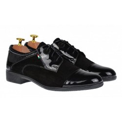 Marimea 40 Pantofi dama negri casual din piele naturala Nevalis 650LACVELN