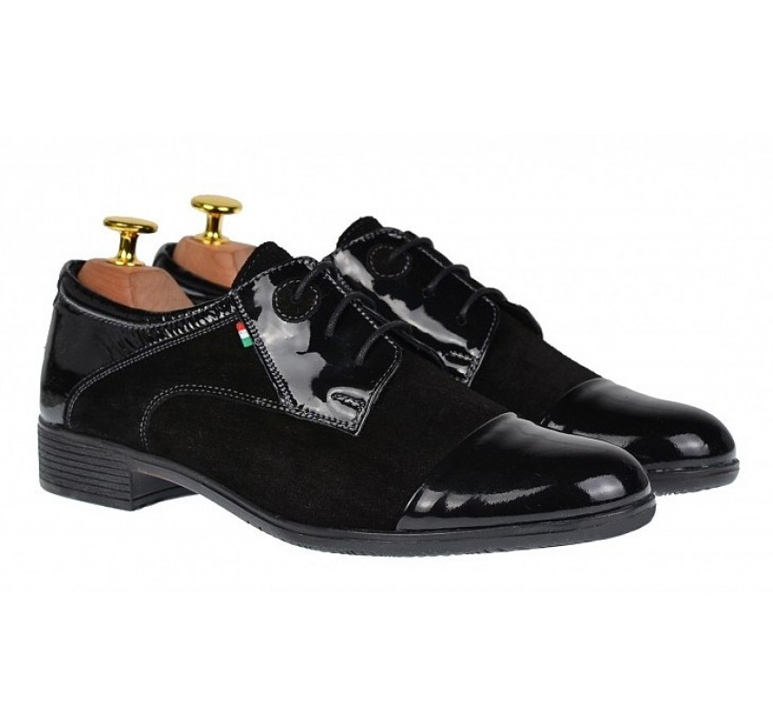 Marimea 40 Pantofi dama negri casual din piele naturala Nevalis 650LACVELN