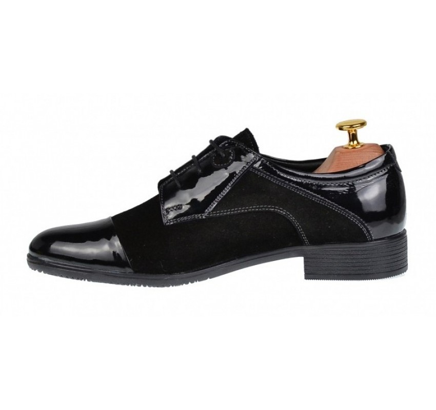 Marimea 40 Pantofi dama negri casual din piele naturala Nevalis 650LACVELN