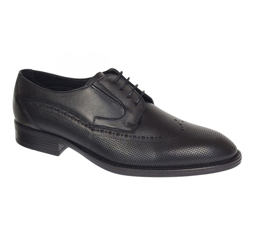 Pantofi barbati eleganti din piele naturala - Model Office Negru 708 Pantofi barbati eleganti din piele naturala - Model Office Negru 708