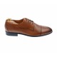 Pantofi barbati office, eleganti, cu siret, din piele naturala, maro coniac, 709CON