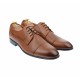 Pantofi barbati office, eleganti, cu siret, din piele naturala, maro coniac, 709CON