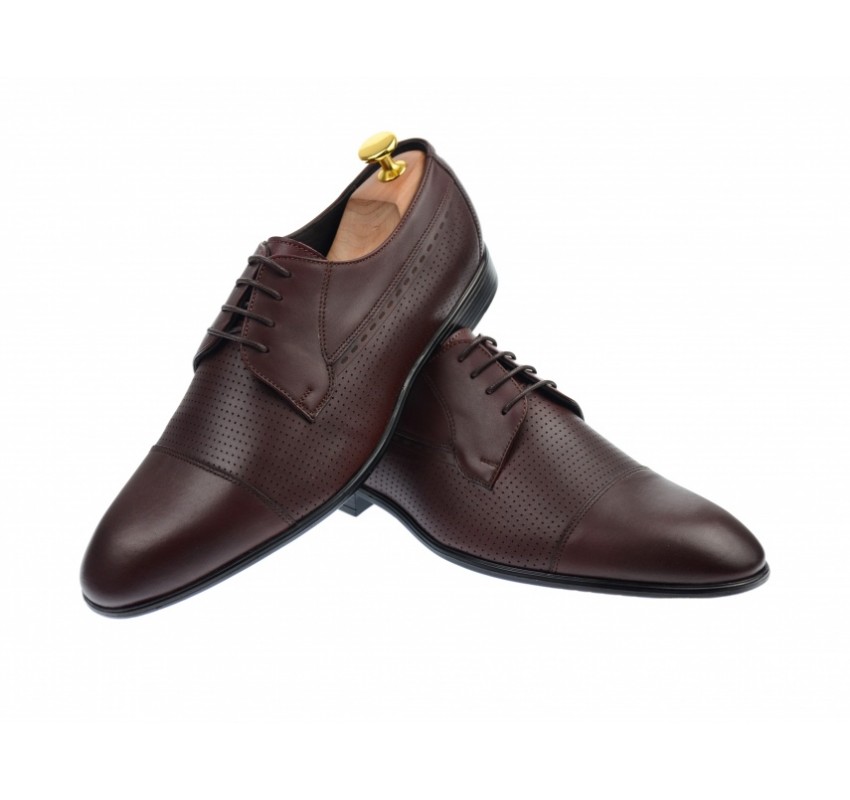 OFERTA MARIMEA 41 - Pantofi barbati bordeaux, office, eleganti, cu siret, din piele naturala L709VIS OFERTA MARIMEA 41 - Pantofi barbati bordeaux, office, eleganti, cu siret, din piele naturala L709VIS