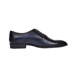 Pantofi barbati eleganti din piele naturala bleumarin, Lux Class - 724BLM